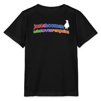 Bird Animal Penguin Zoo Pôle Sud Déclaration Oiseau de mer - T-shirt bio MINI CREATOR Stanley/Stella Enfant - noir - Devant - Mikhail (115cm)