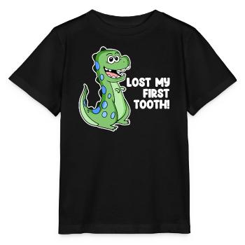Dino Zahnlücke Kleinkind Milchzahn - Stanley/Stella Kinder T-Shirt MINI CREATOR  - Schwarz - Vorne - Mikhail (115cm)