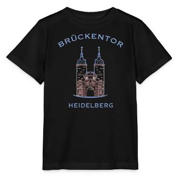 Heidelberg, Wahrzeichen Brückenturm 2 - Stanley/Stella Kinder T-Shirt MINI CREATOR  - Schwarz - Vorne - Mikhail (115cm)