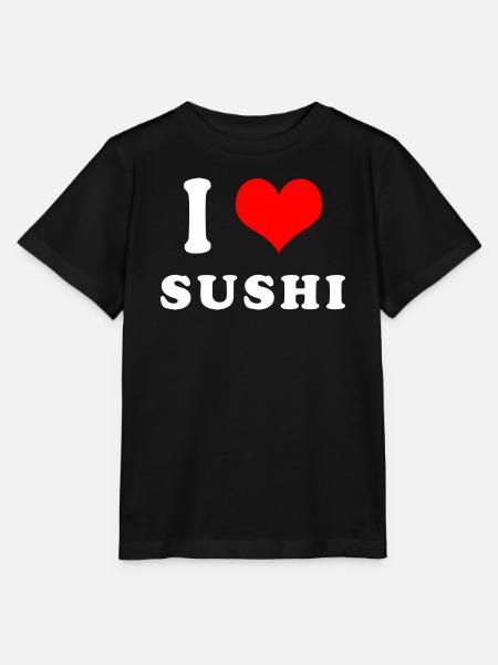 Ich liebe Sushi - Stanley/Stella Kinder T-Shirt MINI CREATOR  - Schwarz