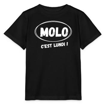 travail, travail humour, pas du matin - T-shirt bio MINI CREATOR Stanley/Stella Enfant - noir - Devant - Mikhail (115cm)
