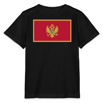 Montenegro Flag - Stanley/Stella MINI CREATOR Kids’ T-Shirt - black - Front - Mikhail (115cm)