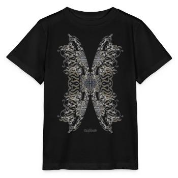 Abstract No. 58 (conçu par HeiArts) - T-shirt bio MINI CREATOR Stanley/Stella Enfant - noir - Devant - Mikhail (115cm)