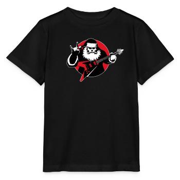 Père Noël Heavy Metal - T-shirt bio MINI CREATOR Stanley/Stella Enfant - noir - Devant - Mikhail (115cm)