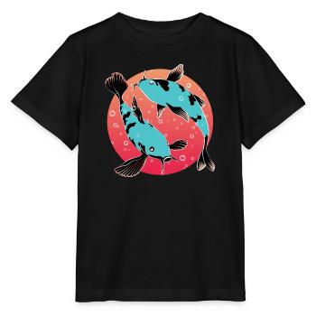 Carp Koi | Japanese ornamental fish - Stanley/Stella MINI CREATOR Kids’ T-Shirt - black - Front - Mikhail (115cm)