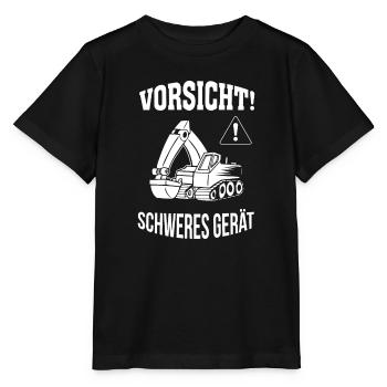 Bagger Baggerfahrer Baugeräteführer Schweres Gerät - Stanley/Stella Kinder T-Shirt MINI CREATOR  - Schwarz - Vorne - Mikhail (115cm)