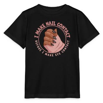 Je fais un contact avec les ongles avant la technologie des ongles - T-shirt bio MINI CREATOR Stanley/Stella Enfant - noir - Devant - Mikhail (115cm)