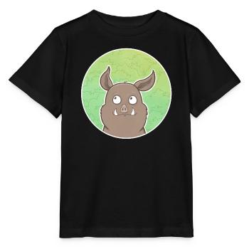 Wild boar - Stanley/Stella MINI CREATOR Kids’ T-Shirt - black - Front - Mikhail (115cm)