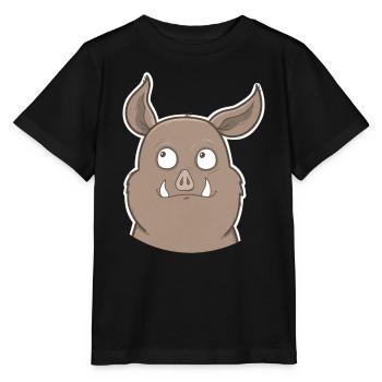Wildschwein - Stanley/Stella Kinder T-Shirt MINI CREATOR  - Schwarz - Vorne - Mikhail (115cm)