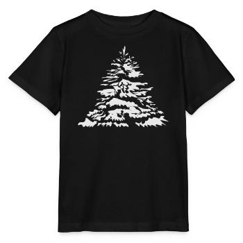 schneebedeckter Christbaum oder Tannenbaum - Stanley/Stella Kinder T-Shirt MINI CREATOR  - Schwarz - Vorne - Mikhail (115cm)