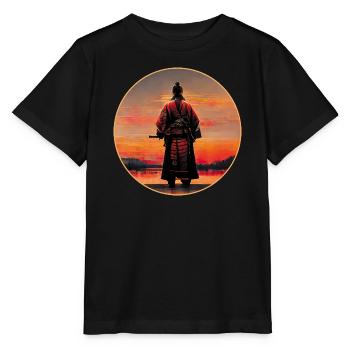 Guerrier Samouraï - T-shirt bio MINI CREATOR Stanley/Stella Enfant - noir - Devant - Mikhail (115cm)