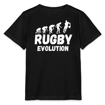 RUGBY, rugby sport, rugby humor - Stanley/Stella MINI CREATOR Kids’ T-Shirt - black - Front - Mikhail (115cm)