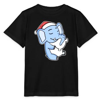 Eléphant Noël Sommeil Sommeil Sommeil Sommeil - T-shirt bio MINI CREATOR Stanley/Stella Enfant - noir - Devant - Mikhail (115cm)