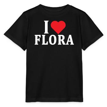 t-shirt J’aime Flora idée cadeau t-shirt - T-shirt bio MINI CREATOR Stanley/Stella Enfant - noir - Devant - Mikhail (115cm)