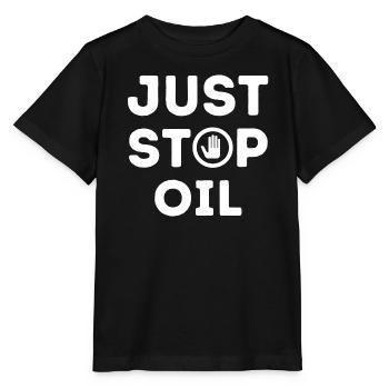 Öl einfach stoppen - Stanley/Stella Kinder T-Shirt MINI CREATOR  - Schwarz - Vorne - Mikhail (115cm)