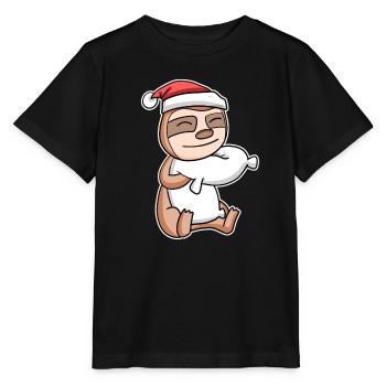 Paresseux Noël Sommeil Sommeil Sommeil Sommeil - T-shirt bio MINI CREATOR Stanley/Stella Enfant - noir - Devant - Mikhail (115cm)