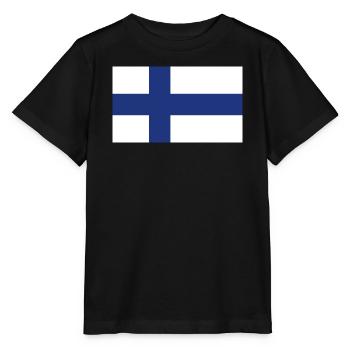 Drapeau national de la Finlande - T-shirt bio MINI CREATOR Stanley/Stella Enfant - noir - Devant - Mikhail (115cm)