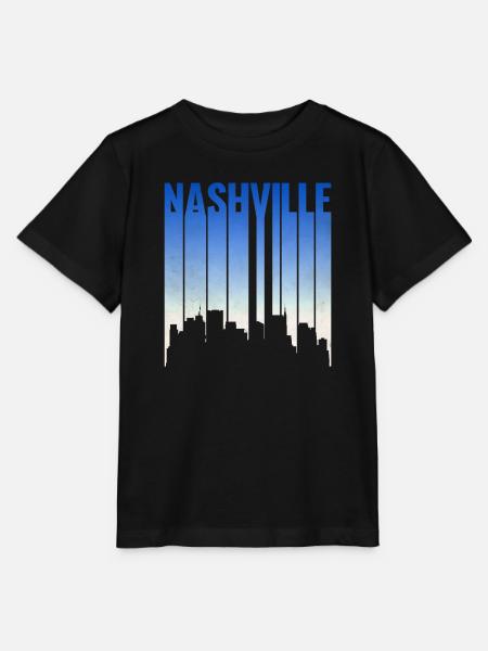 Nashville Skyline Gradient - Stanley/Stella Kinder T-Shirt MINI CREATOR - Schwarz
