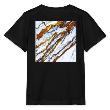 weißer Marmor trifft auf Gold - Stanley/Stella Kinder T-Shirt MINI CREATOR  - Schwarz - Vorne - Mikhail (115cm)