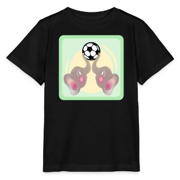 Enfants Football - Eléphants COUPLE - Match de Football - T-shirt bio MINI CREATOR Stanley/Stella Enfant - noir - Devant - Mikhail (115cm)