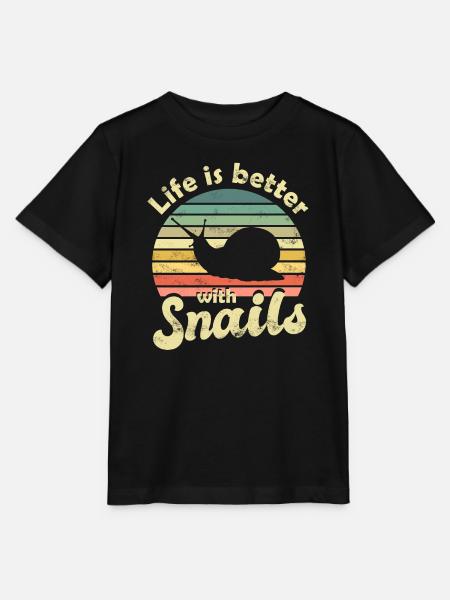 Slakken slakken - Stanley/Stella Kinder-T-shirt MINI CREATOR - zwart