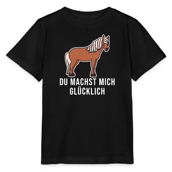 Pferde Cool Statement Pferdenarr Isländer - Stanley/Stella Kinder T-Shirt MINI CREATOR  - Schwarz - Vorne - Mikhail (115cm)