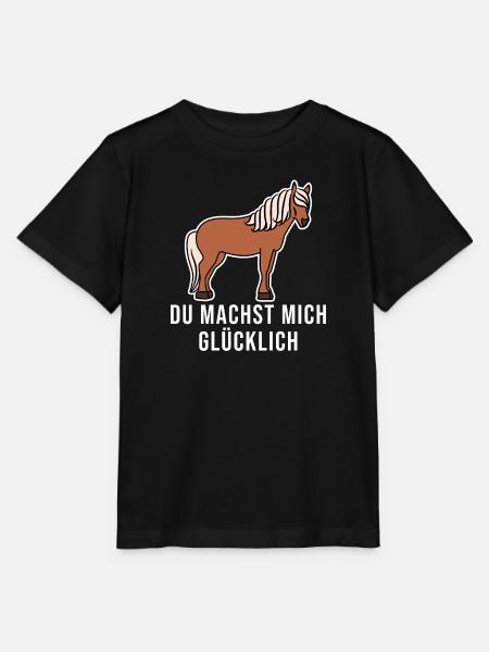 Pferde Cool Statement Pferdenarr Isländer - Stanley/Stella Kinder T-Shirt MINI CREATOR  - Schwarz