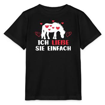 Pferdeliebe Herz Islandpferde Statement Araber - Stanley/Stella Kinder T-Shirt MINI CREATOR  - Schwarz - Vorne - Mikhail (115cm)