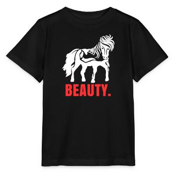 Islandpferde Pferde Spruch Pferdeliebe Pferdenarr - Stanley/Stella Kinder T-Shirt MINI CREATOR  - Schwarz - Vorne - Mikhail (115cm)