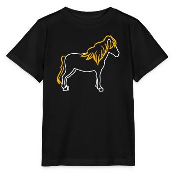Chevaux Etalon islandais Arabe Chevaux islandais - T-shirt bio MINI CREATOR Stanley/Stella Enfant - noir - Devant - Mikhail (115cm)