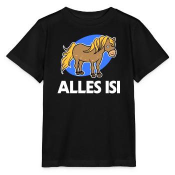 Icelandic Horses Icelandic Pony Statement Pony Horse Fan - Stanley/Stella MINI CREATOR Kids’ T-Shirt - black - Front - Mikhail (115cm)