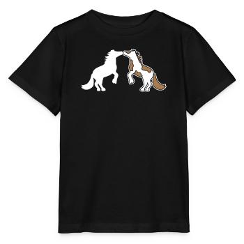 Cool Chevaux Amour Chevaux Islandais Galop - T-shirt bio MINI CREATOR Stanley/Stella Enfant - noir - Devant - Mikhail (115cm)