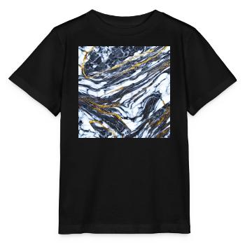 Marble meets gold Marble gold texture - Stanley/Stella MINI CREATOR Kids’ T-Shirt - black - Front - Mikhail (115cm)