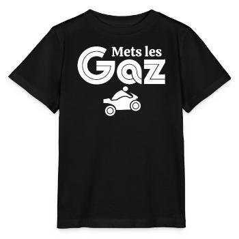 moto, fan de moto, motard - T-shirt bio MINI CREATOR Stanley/Stella Enfant - noir - Devant - Mikhail (115cm)
