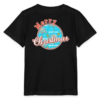 Merry christmas xmas - Stanley/Stella MINI CREATOR Kids’ T-Shirt - black - Front - Mikhail (115cm)