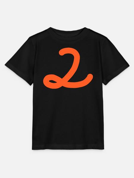 2 Nummer zwei Zahl - Stanley/Stella Kinder T-Shirt MINI CREATOR  - Schwarz