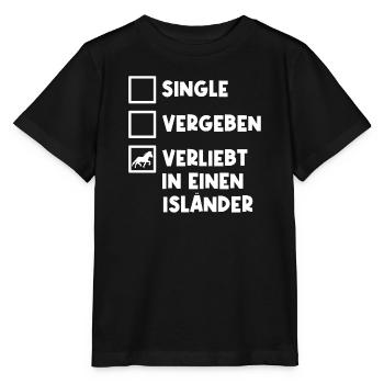 Islandpferde Pferdeliebe Statement Pferdenarr - Stanley/Stella Kinder T-Shirt MINI CREATOR  - Schwarz - Vorne - Mikhail (115cm)
