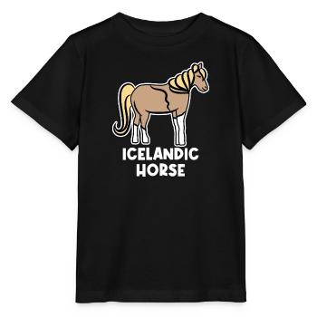 Horse Love Horses Horse Fan Chevaux islandais Dicton - T-shirt bio MINI CREATOR Stanley/Stella Enfant - noir - Devant - Mikhail (115cm)