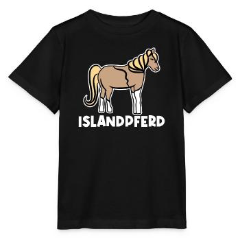 Islandpferde Pferde Pferdefan Stute Fohlen Spruch - Stanley/Stella Kinder T-Shirt MINI CREATOR  - Schwarz - Vorne - Mikhail (115cm)