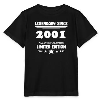 2001 - Baujahr 2001 - Jahrgang 2001 - Stanley/Stella Kinder T-Shirt MINI CREATOR  - Schwarz - Vorne - Mikhail (115cm)
