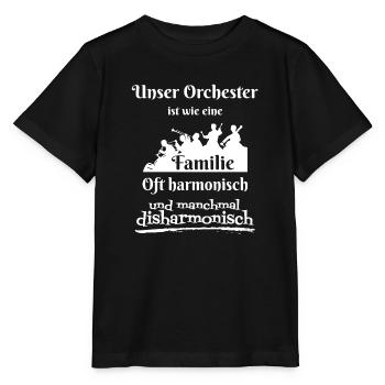 Unser Orchester ist wie eine Familie - Stanley/Stella Kinder T-Shirt MINI CREATOR  - Schwarz - Vorne - Mikhail (115cm)