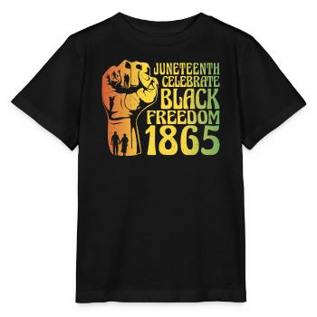 Black Freedom T-Shirt - T-shirt bio MINI CREATOR Stanley/Stella Enfant - noir - Devant - Mikhail (115cm)