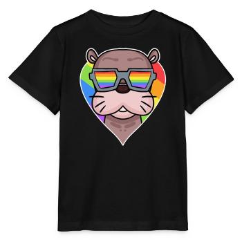 Lion de mer regenobogen - T-shirt bio MINI CREATOR Stanley/Stella Enfant - noir - Devant - Mikhail (115cm)