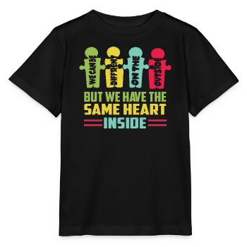 Alle haben das gleiche Herz - Stanley/Stella Kinder T-Shirt MINI CREATOR  - Schwarz - Vorne - Mikhail (115cm)