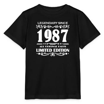 1987 - Jahrgang 1987 - Baujahr 1987 - Stanley/Stella Kinder T-Shirt MINI CREATOR  - Schwarz - Vorne - Mikhail (115cm)
