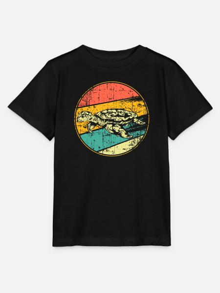 Schildkröte vintage - Stanley/Stella Kinder T-Shirt MINI CREATOR  - Schwarz