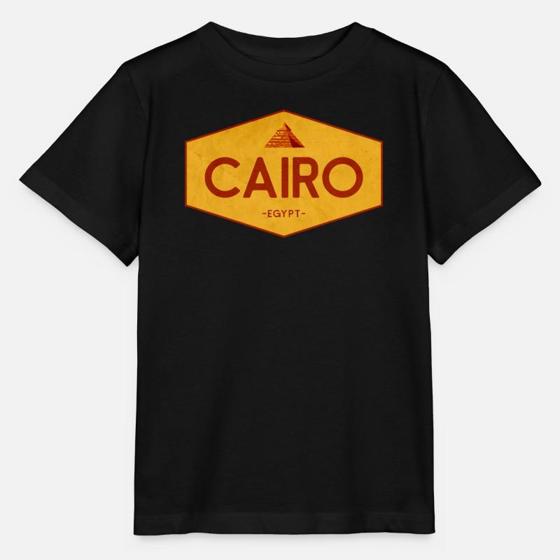 Emblème pyramidal du Caire en Égypte - T-shirt bio MINI CREATOR Stanley/Stella Enfant - noir