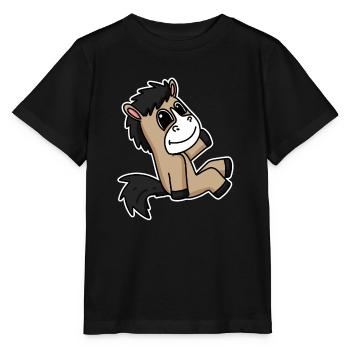 Horse Horses Domestic Horse - Stanley/Stella MINI CREATOR Kids’ T-Shirt - black - Front - Mikhail (115cm)