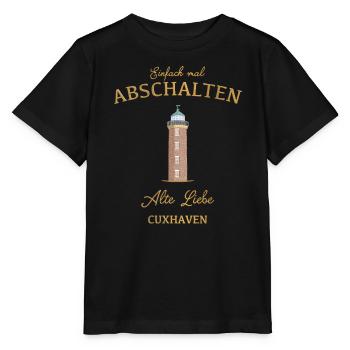 Cuxhaven Leuchtturm Alte Liebe, Mal Abschalten - Stanley/Stella Kinder T-Shirt MINI CREATOR  - Schwarz - Vorne - Mikhail (115cm)