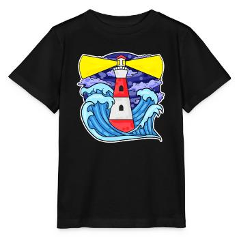 Phare Côte Mer Mer - T-shirt bio MINI CREATOR Stanley/Stella Enfant - noir - Devant - Mikhail (115cm)